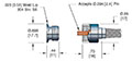 12, 24, and 36 Inch (in) Termination Length Zirconium Copper Coaxial In-Vacuum Electric Cable (18681-12-AA)